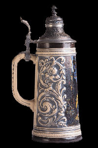 ornate beer stein